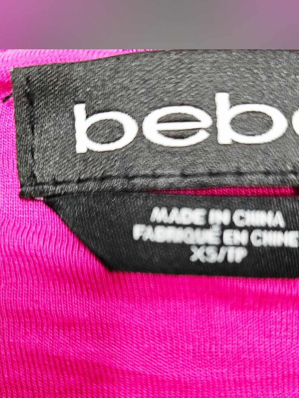 BEBE Hot Pink Pointelle Knit Lace Trim Bandage Bodycon Dress XS - Picture 8 of 12